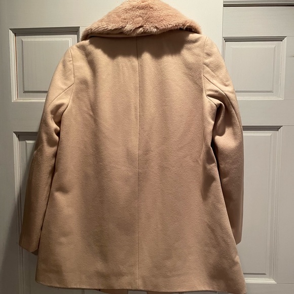 Zara Basic SzM Fur Collar Blazer Coat - Picture 3 of 6